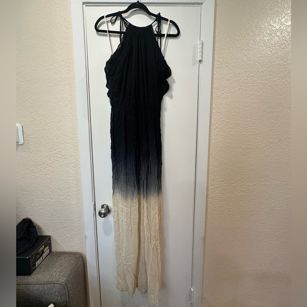 Young Fabulous & Broke Black to Cream Maxi Dress